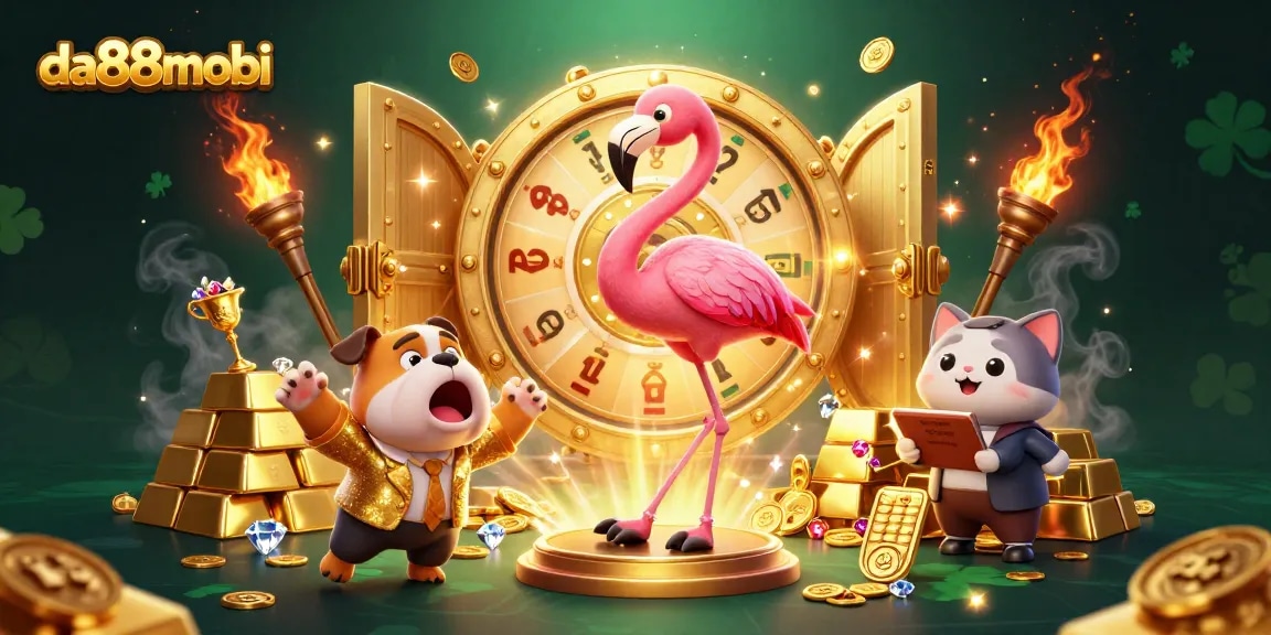 Spin to win at da88mobi with a 3D casino-themed illustration, showcasing excitement and rich rewards.