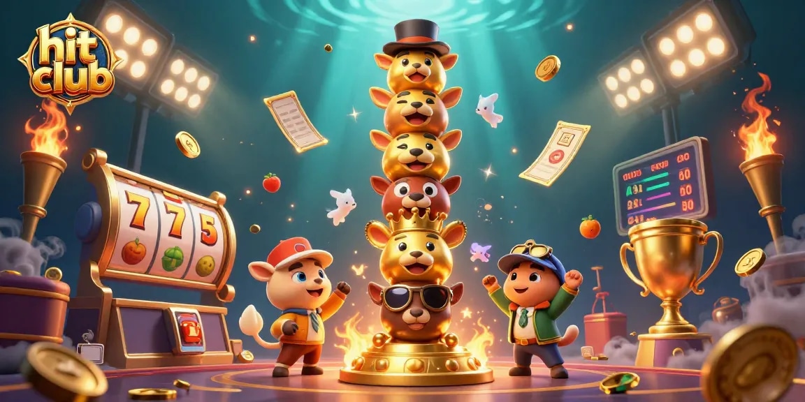 Engage in thrilling gameplay at hit club with exciting slot reels and vibrant casino elements.