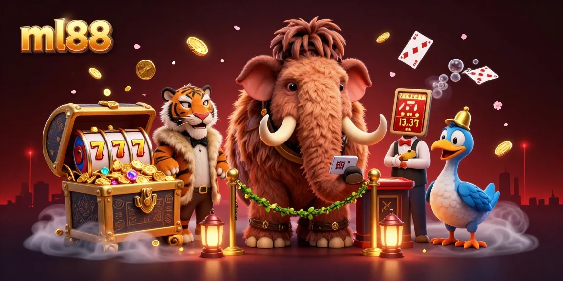 Engage with ml88's vibrant casino scene featuring unique characters and captivating game elements.