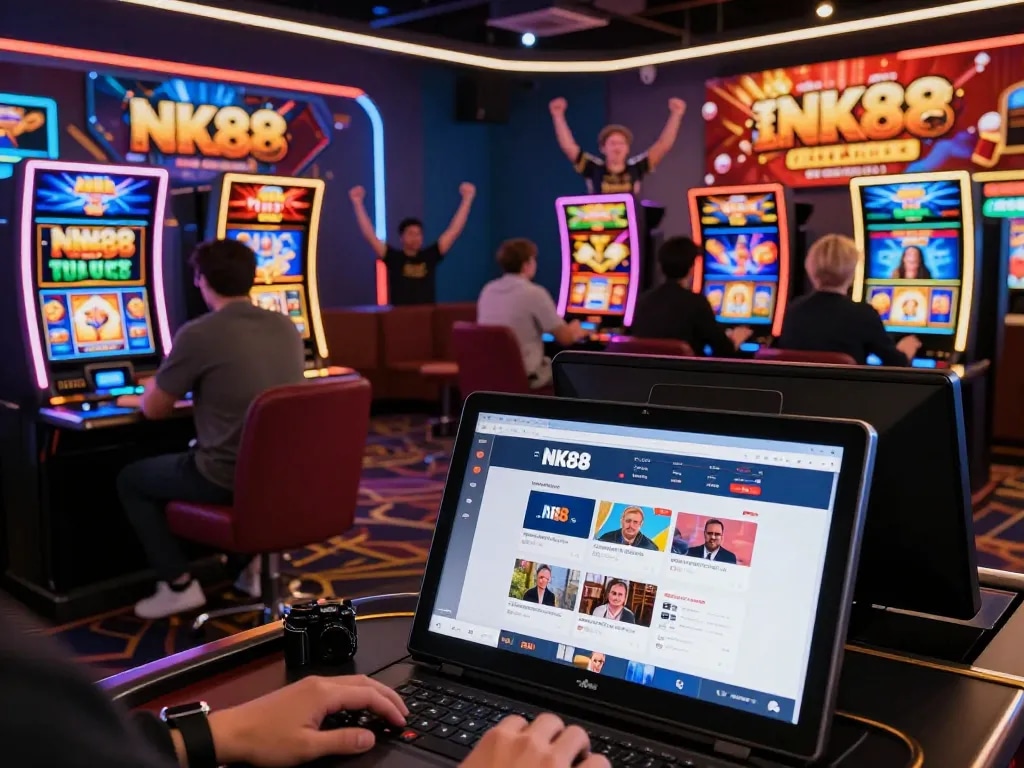 Dynamic NK88 online gaming scene showcasing interactive casino excitement
