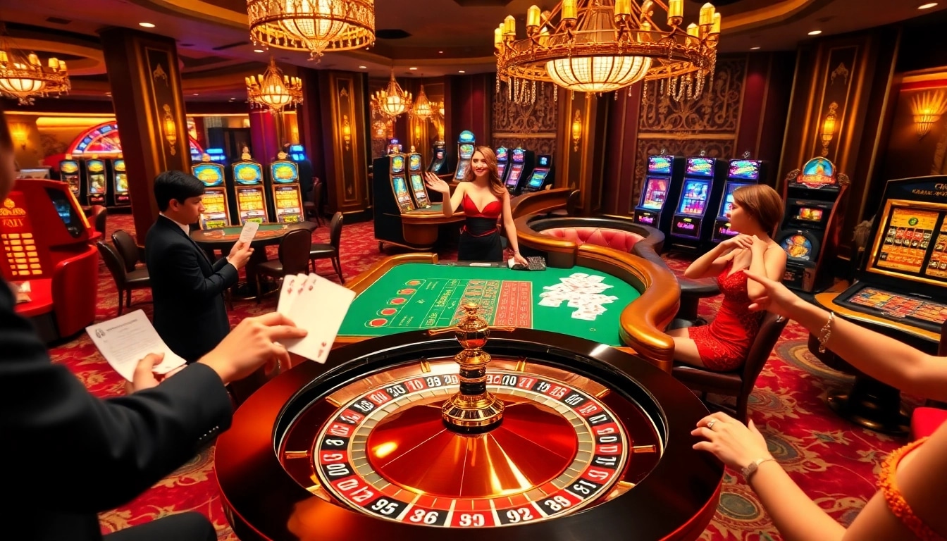 Experience the excitement of gambling at https://nohu90.ac/ with luxurious casino tables and vibrant slot machines.