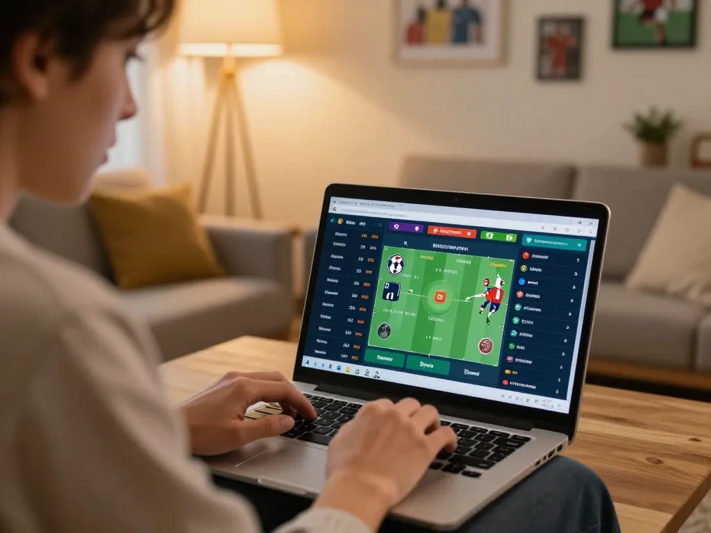 Place your bets on Link mới Xo88 while engaging in an online sports betting session at home.