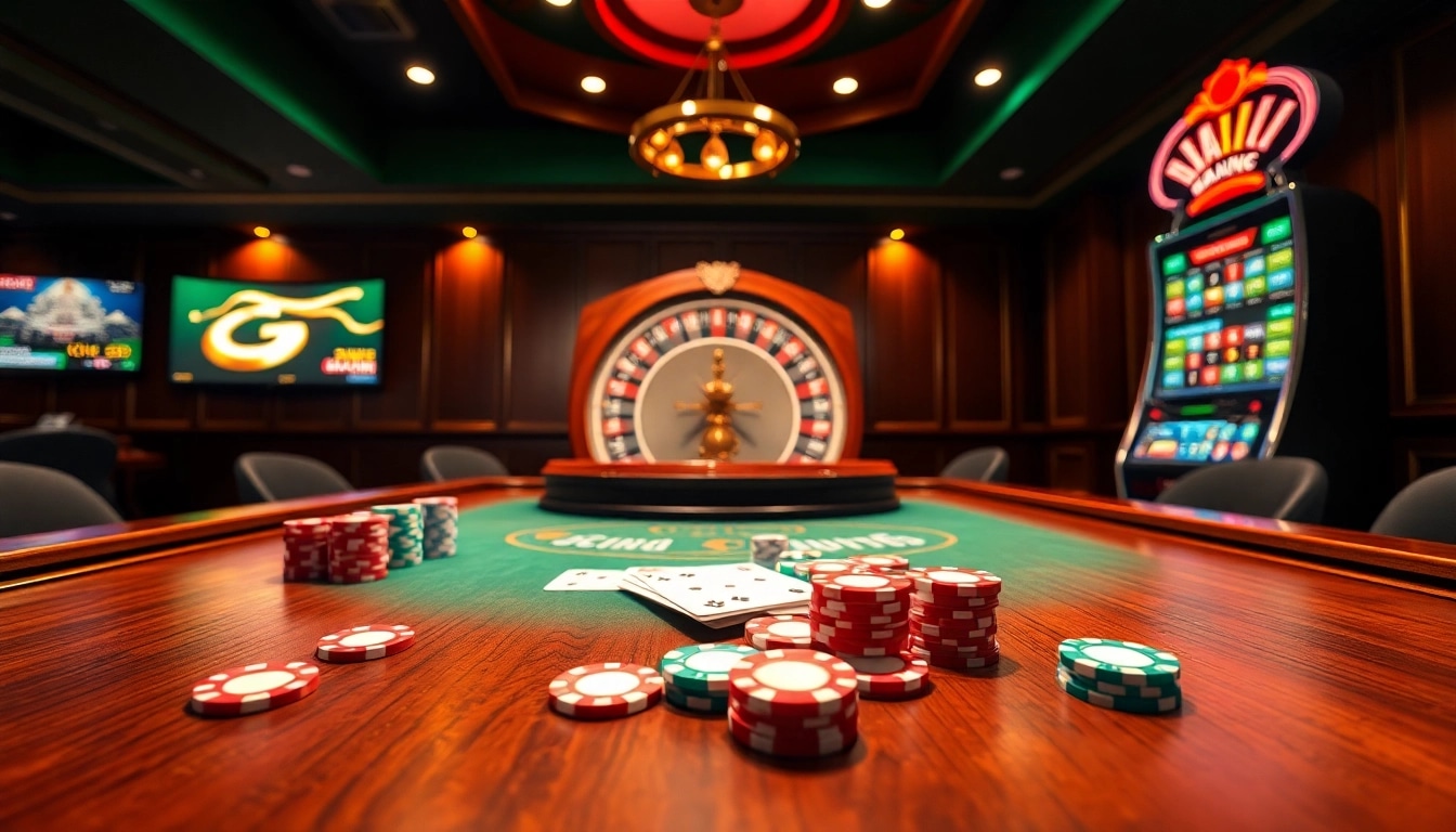 Players enjoying various games at Bin88 casino, showcasing an engaging and luxurious gambling atmosphere.