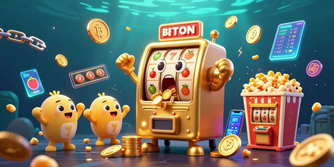 Permainan situs idn poker dengan mesin slot emas animasi yang mendapatkan jackpot dan koin berjatuhan.