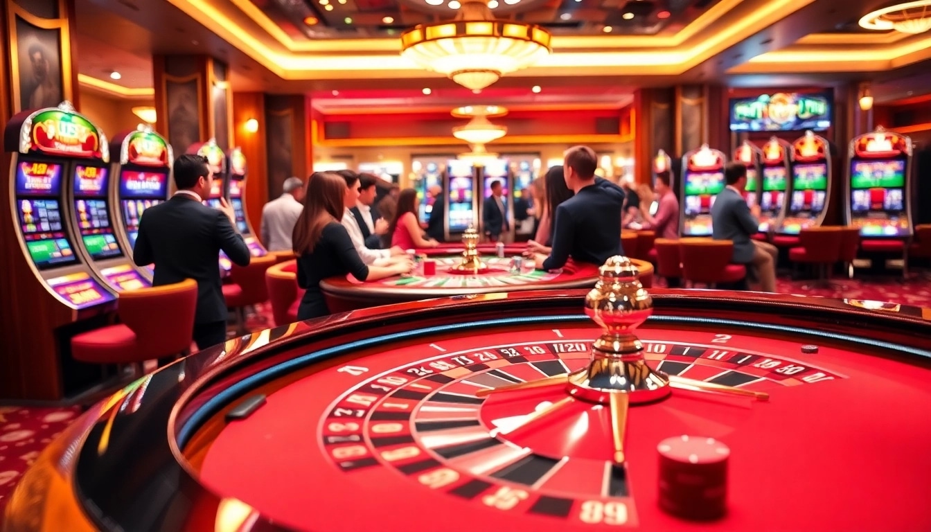 Exciting casino gameplay at https://five88sss.com/ with vibrant roulette and animated players.