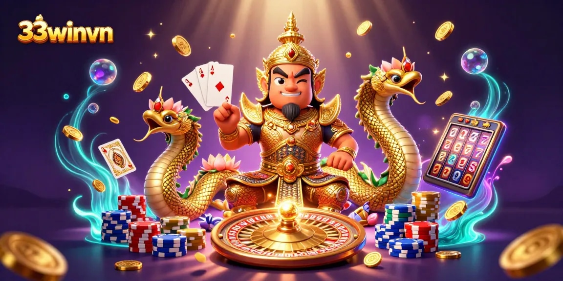 Experience the thrill of 33winvn with vibrant 3D casino action, showcasing epic games and jackpot excitement.