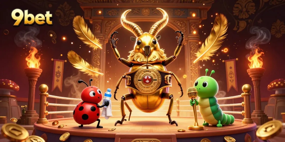 Experience thrilling action with 9bet's vibrant casino scene featuring dynamic characters and rich visuals.