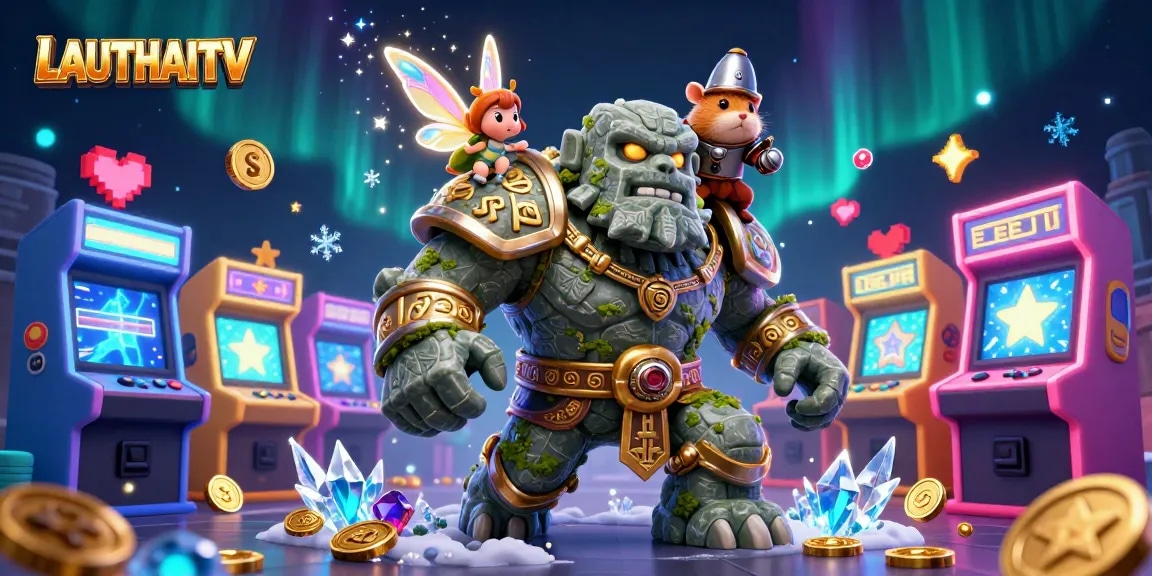 LAUTHAITV engages players in an adventurous fantasy scene full of animated characters and colorful casino elements.