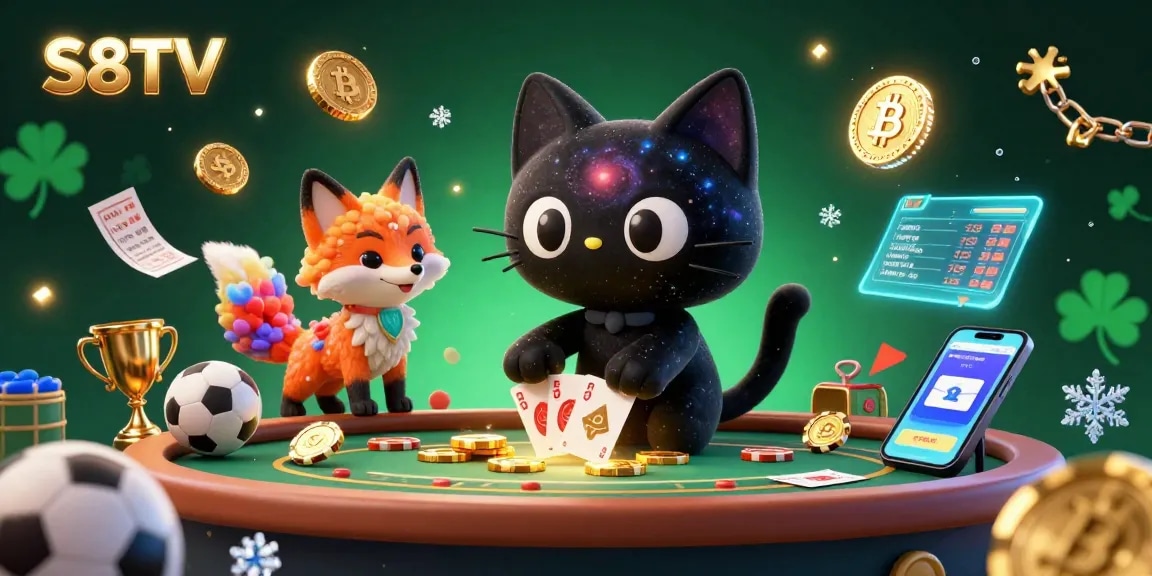 S8TV enhances sports betting excitement with a cosmic scene featuring betting slips and sports elements.