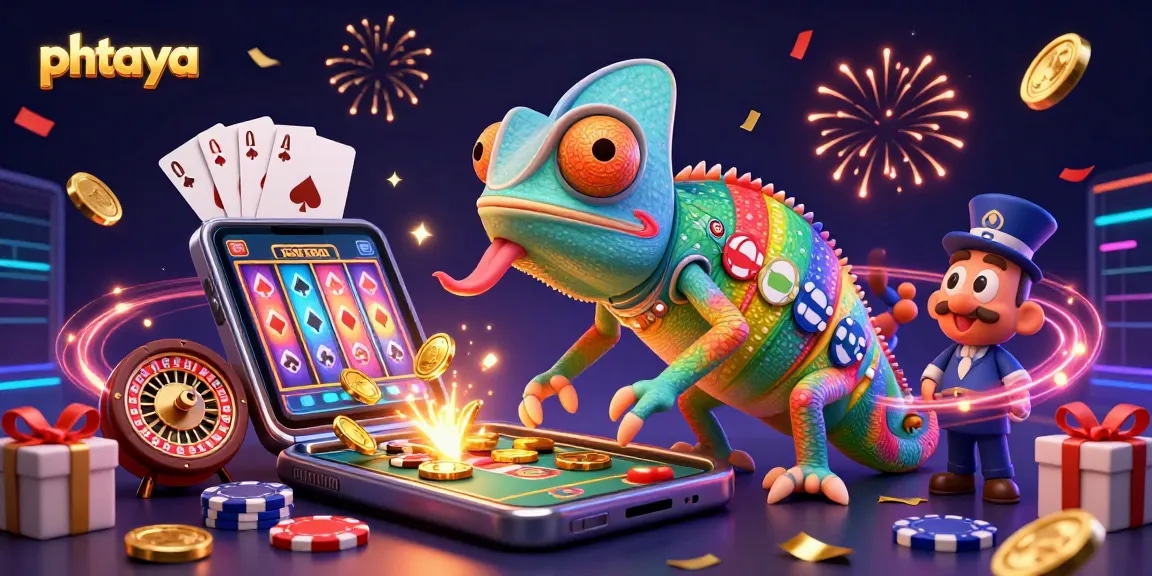Phtaya offers vibrant casino fun with a chameleon owner and exciting gaming elements.