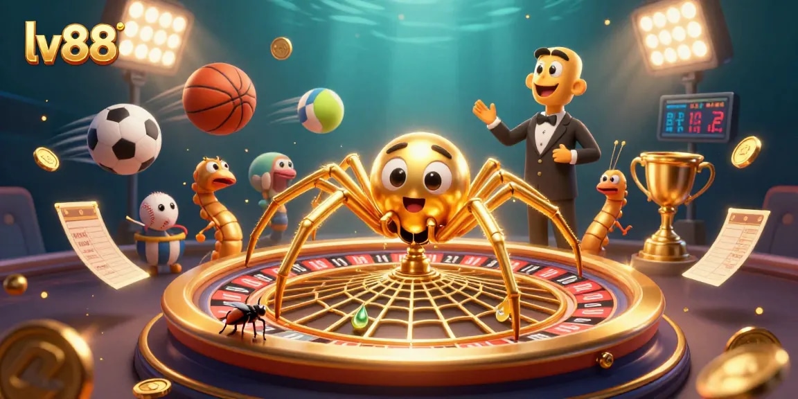 Experience thrilling gaming action with lv88's golden spider web roulette and dynamic sports elements.