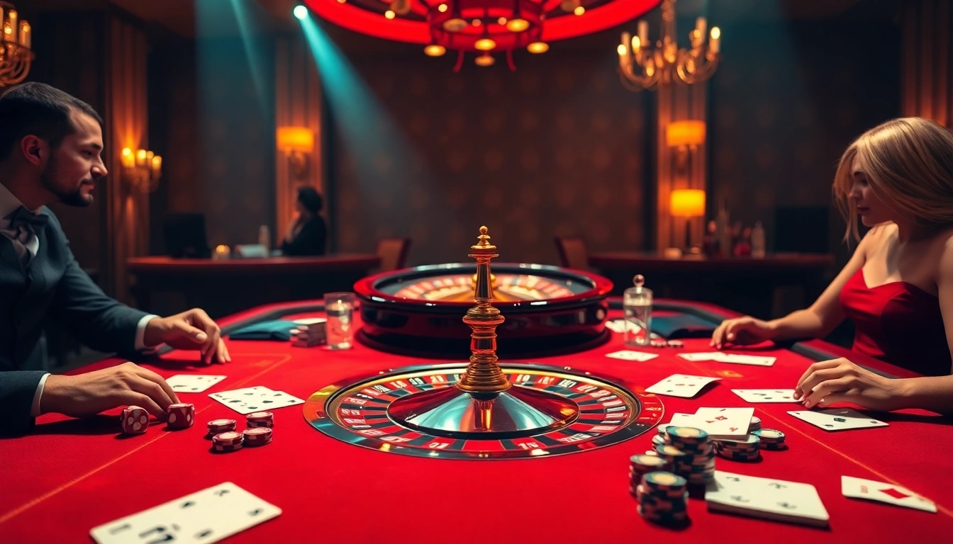 Experience the thrill of winning at a luxurious 33win casino table with vibrant chips and cards.