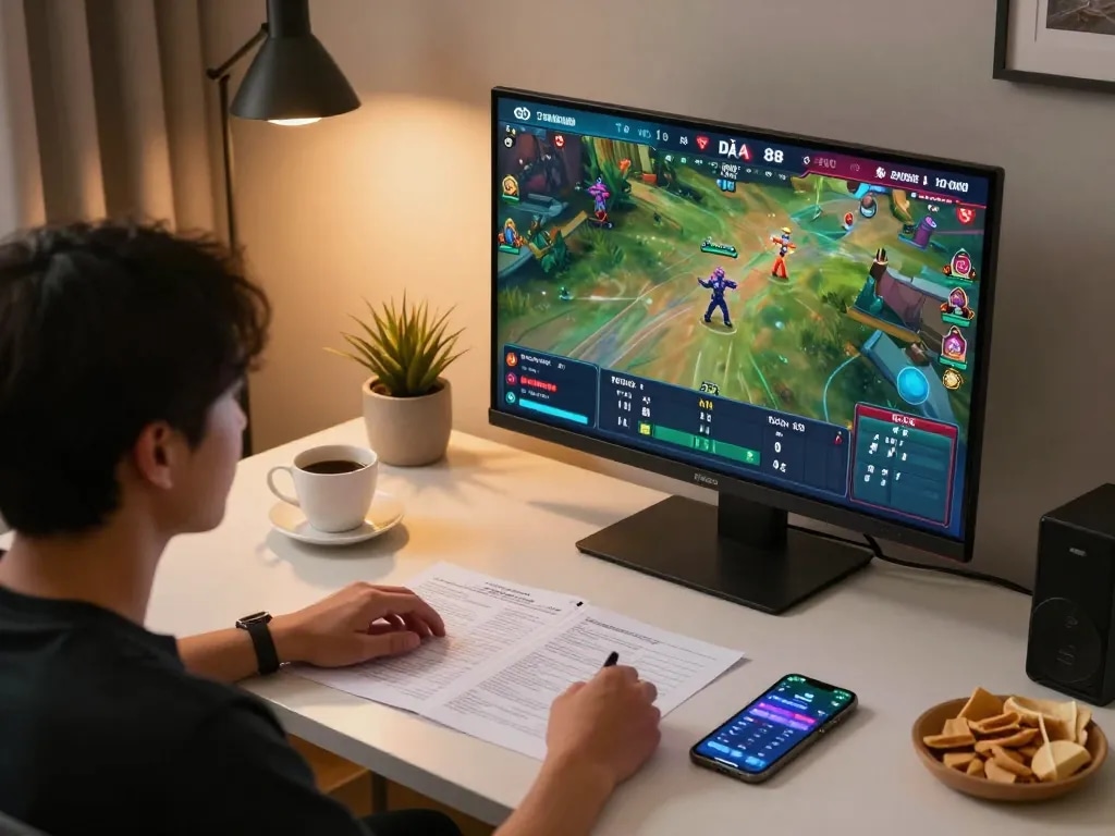 Experience the excitement of ĐÁ GÀ 88 live betting with a modern gaming setup capturing dynamic live match moments.