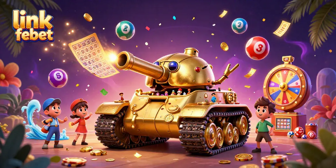 Enjoy the excitement of link febet with a vibrant scene of a golden beetle tank revealing a miniature casino
