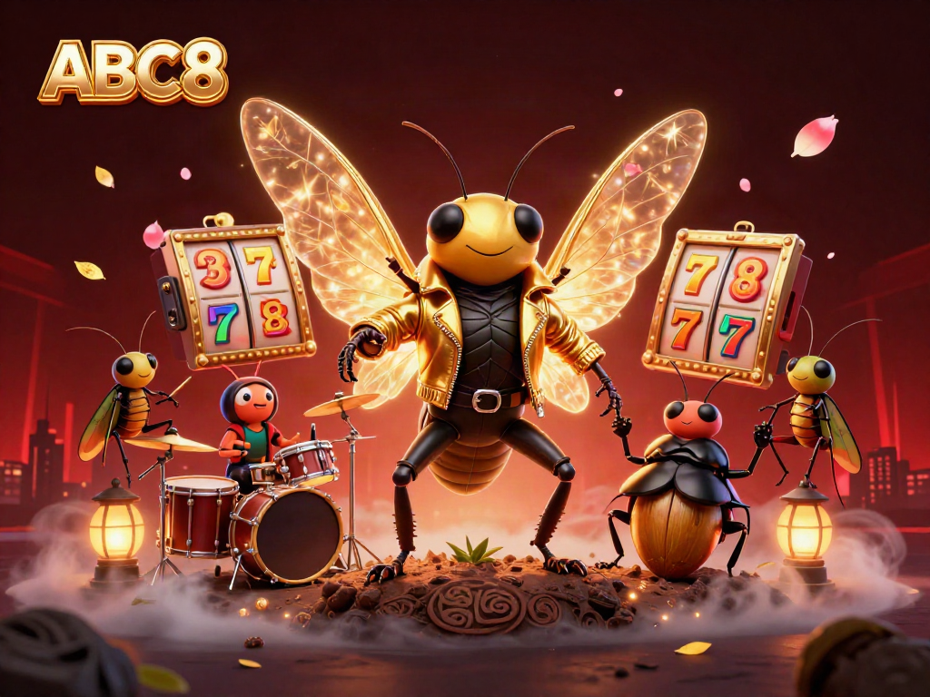 Engage in thrilling gameplay at ABC8 with a vibrant animated scene featuring exciting casino characters.