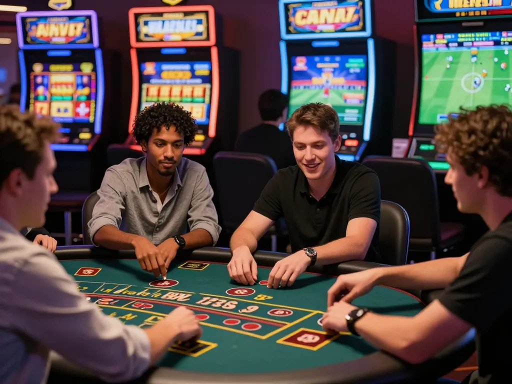 Engaged players enjoying PUB88's online casino with live baccarat and sports betting.