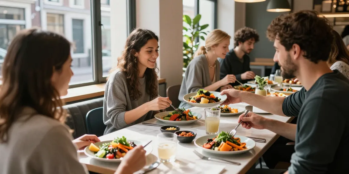 vegetarisch eten Utrecht: Geniet van een plantaardige maaltijd in een moderne, gezonde eetomgeving.