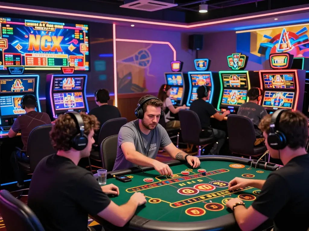 Exciting online gaming experience at nhà cái Onbet with diverse players and vibrant casino atmosphere.