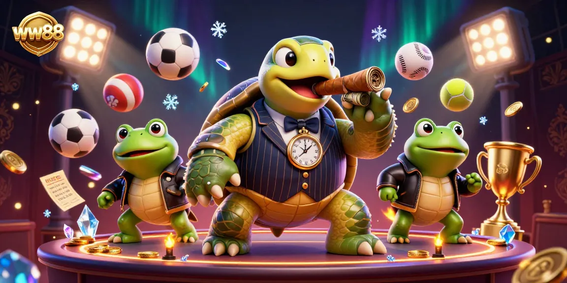Join the thrilling action at ww88 Casino as the snapping turtle in a mobster suit wins big!
