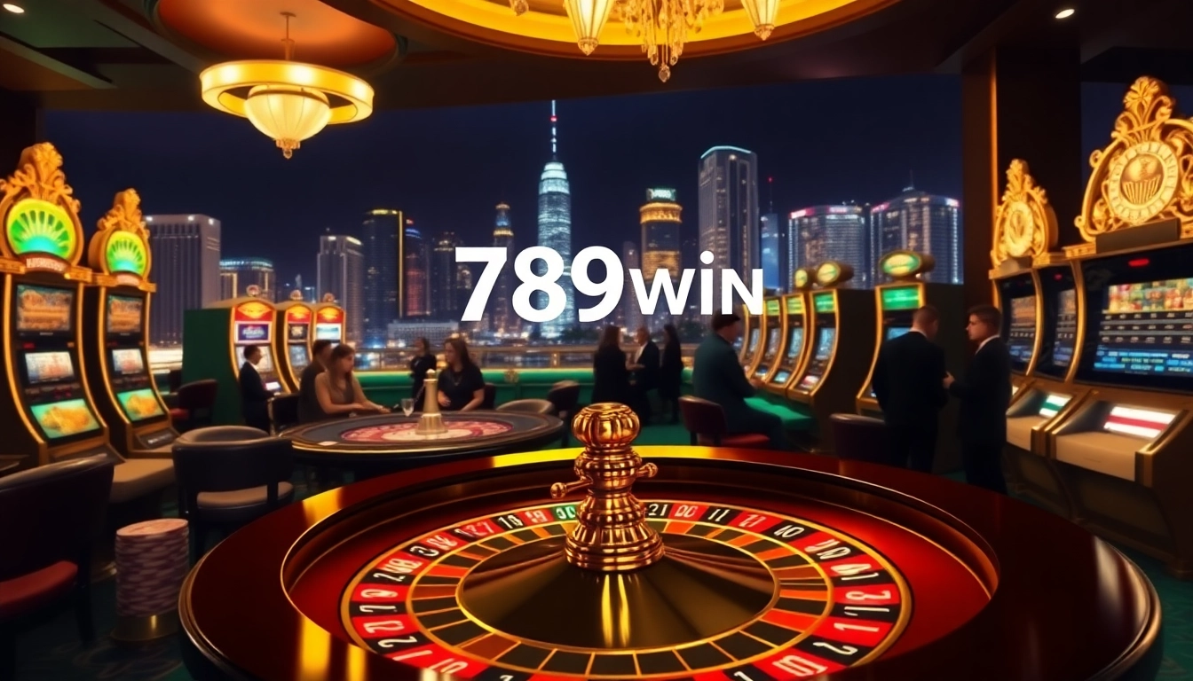 Players enjoying a thrilling gambling experience at 789win's luxury casino tables.