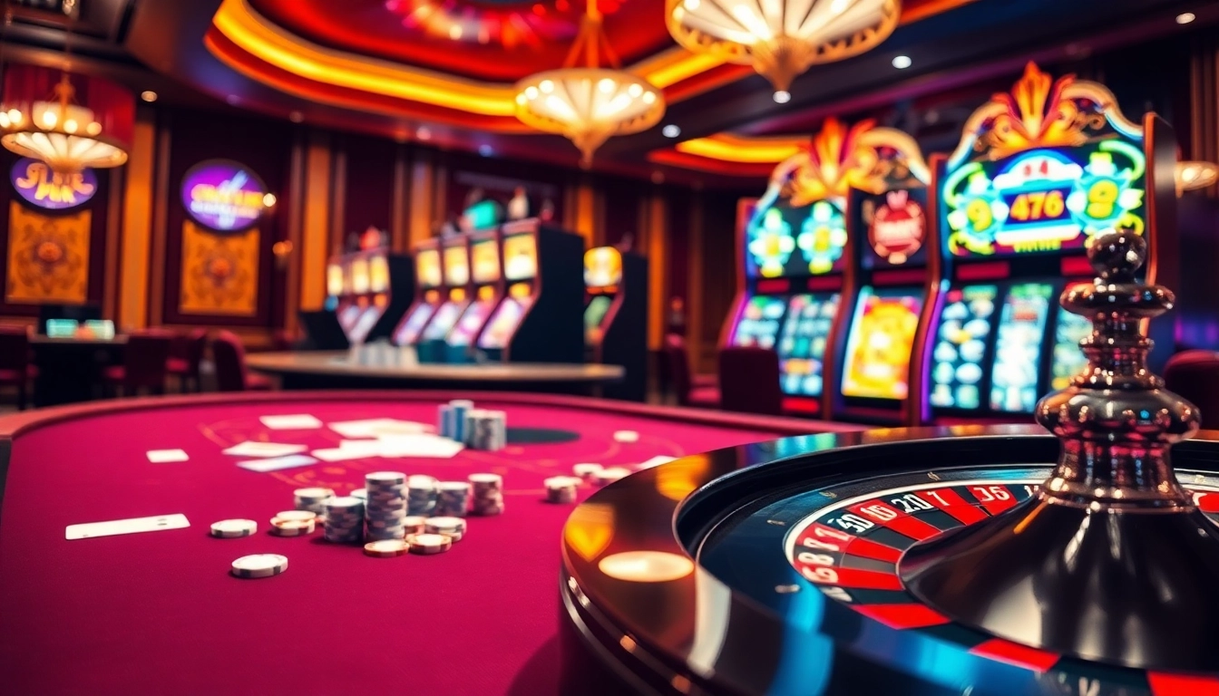 Experience the excitement of a lucky win at a luxurious casino table filled with chips and cards.