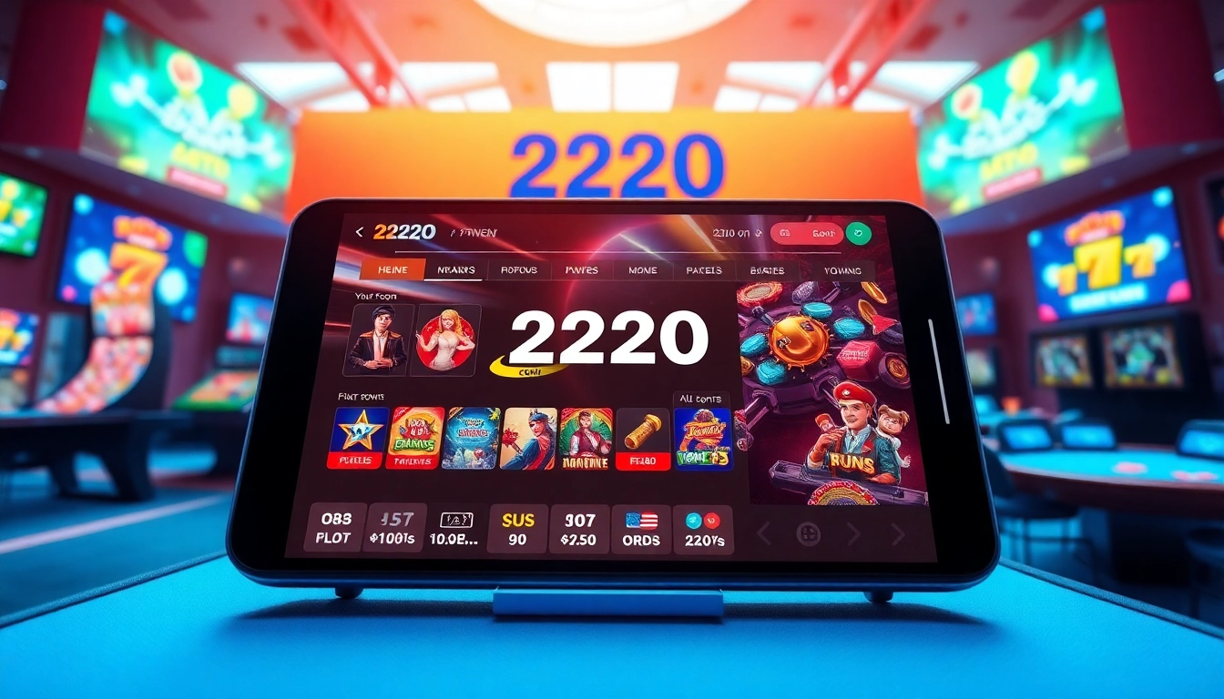 Experience the excitement of 222O, Brazil's top online betting platform with vibrant games and a modern interface.