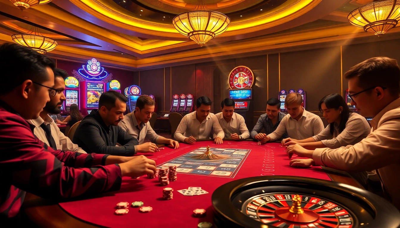 Experience thrilling gambling at Lu88.com with casino tables, exciting gameplay, and vibrant poker chips.