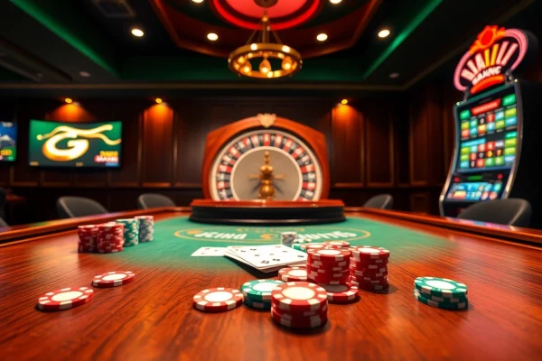 Players enjoying various games at Bin88 casino, showcasing an engaging and luxurious gambling atmosphere.