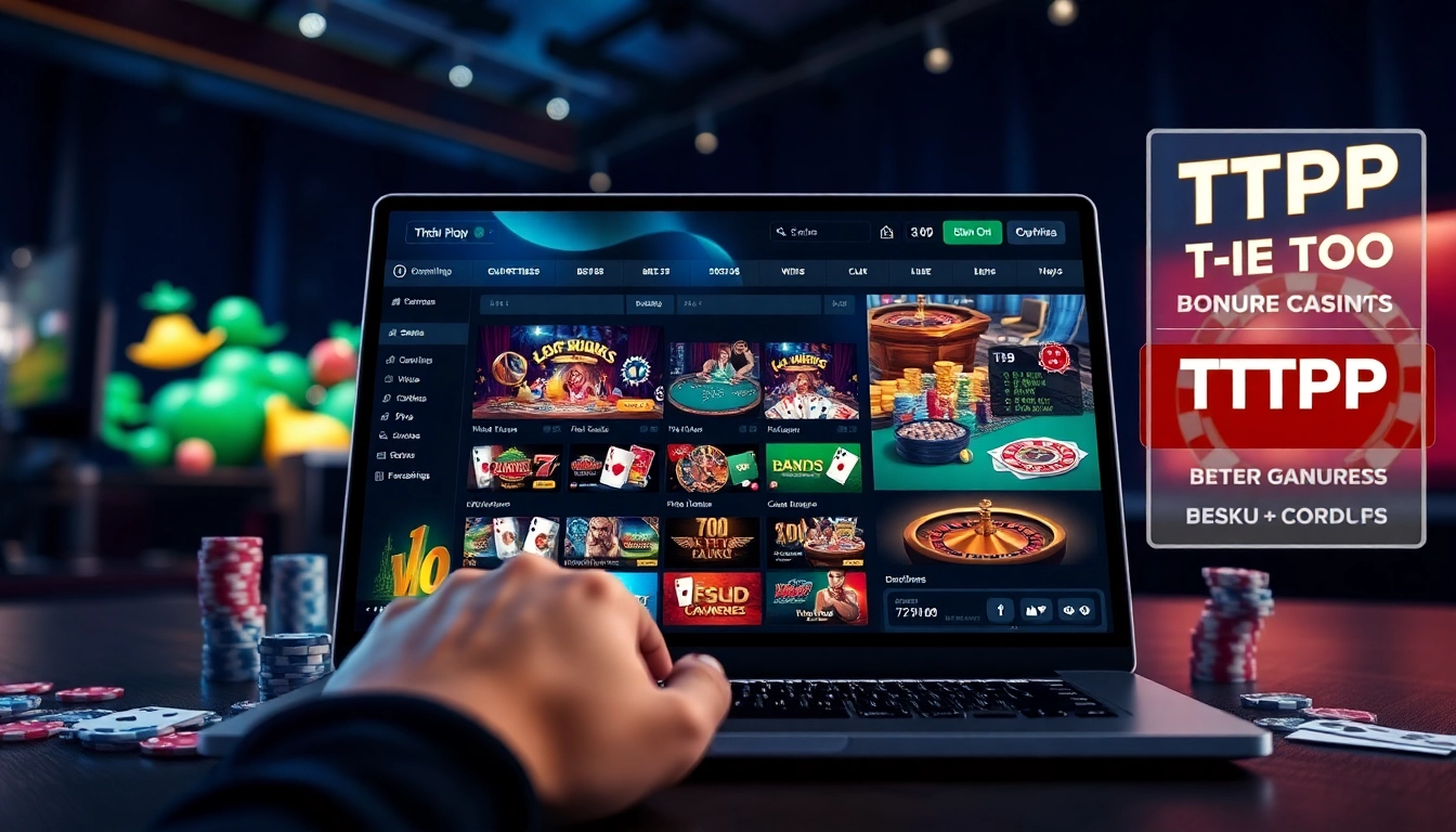 Engaging online betting experience with TTPTP showcasing casino games and promotions.