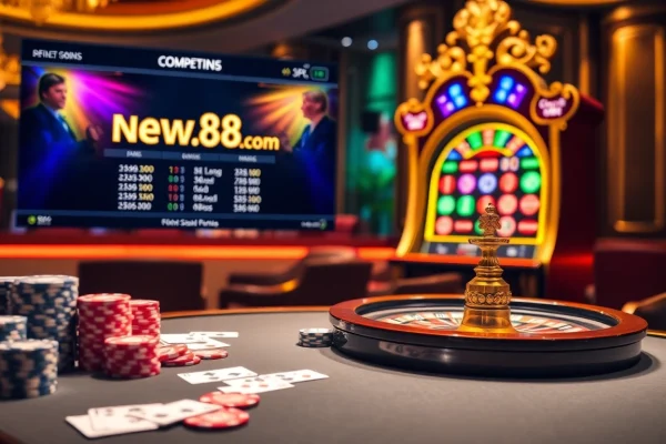 Experience thrilling excitement at new88.com with engaging poker games and vibrant casino visuals.