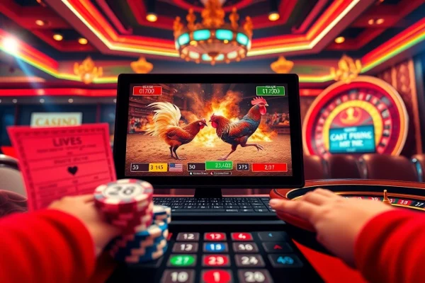 Experience the thrill of đá gà trực tiếp with dynamic betting visuals and live action.