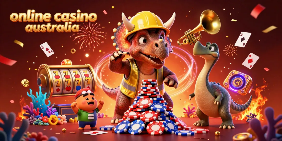 Building a pyramid of poker chips in an online casino australia celebration scene with colorful animations and treasures.