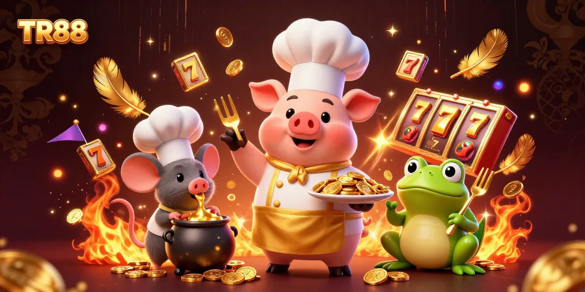 Experience the excitement of TR88 slots with vibrant characters and rich casino elements.