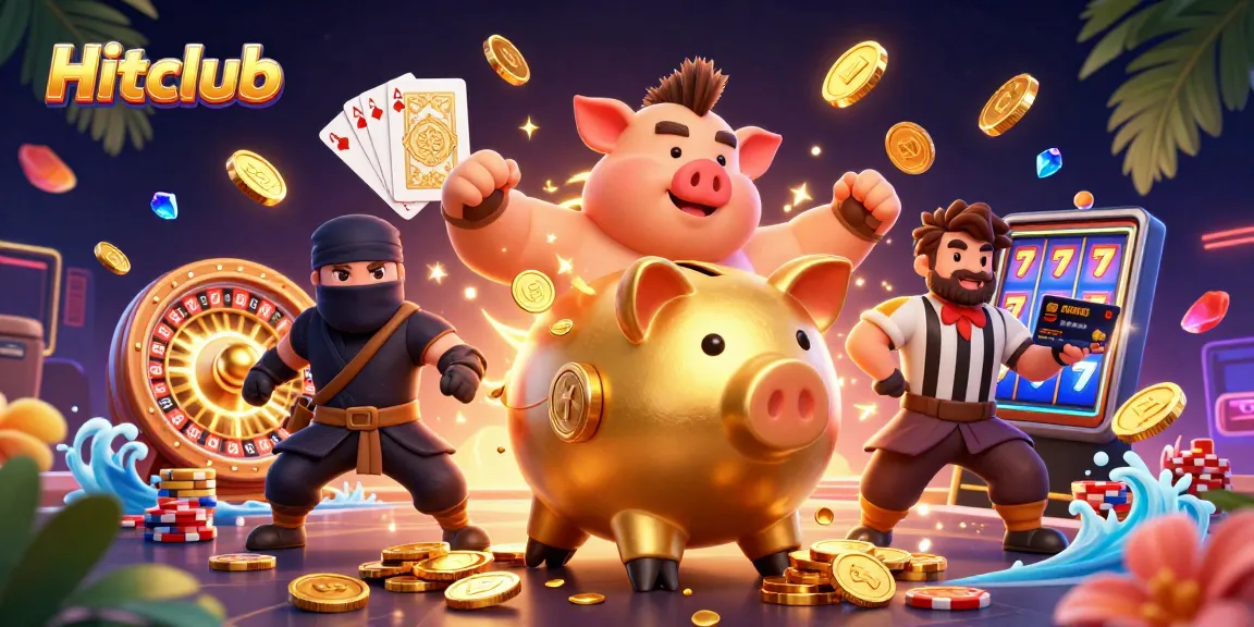 Join the excitement at Hitclub with dynamic gaming elements and colorful characters.