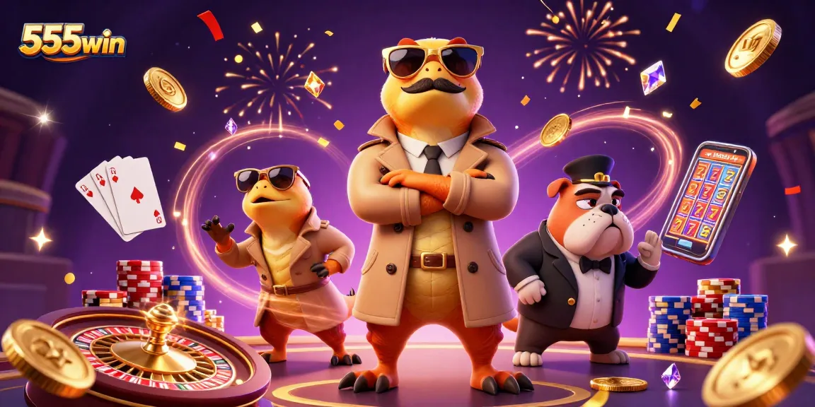 Bet big and win with 555win in a vibrant VIP casino scene full of excitement.
