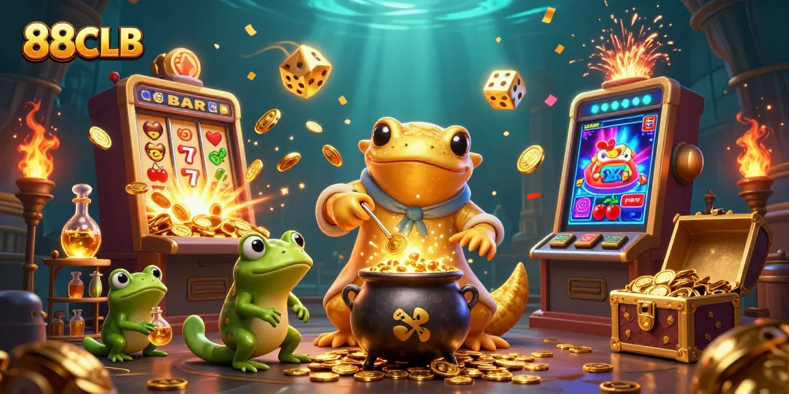 Join the thrilling action at 88CLB with a vibrant casino scene of gold and jackpots