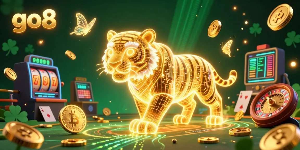 Experience the thrilling world of go8 in a vibrant digital casino landscape featuring a golden tiger and holographic elements.